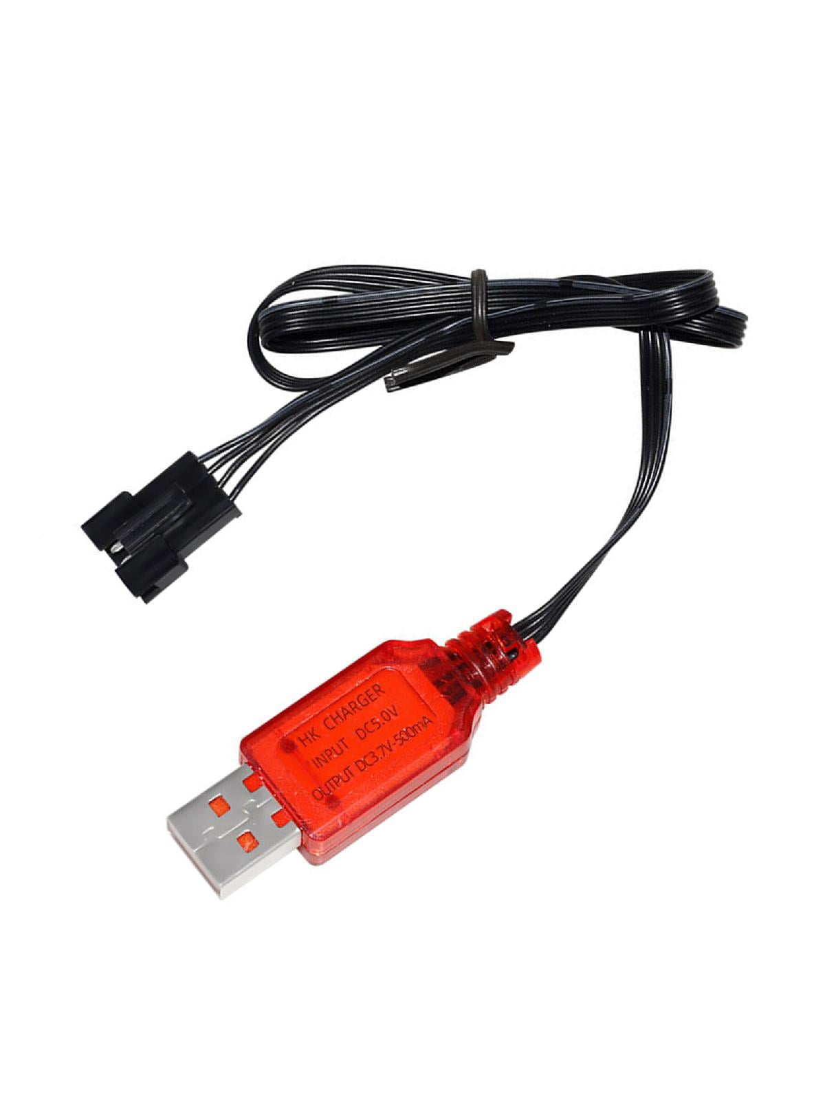 High Speed 7.4V Lithium Battery Charger, USB Charging Cable for Remote Control Cars with SM 4P Reverse Plug Protection