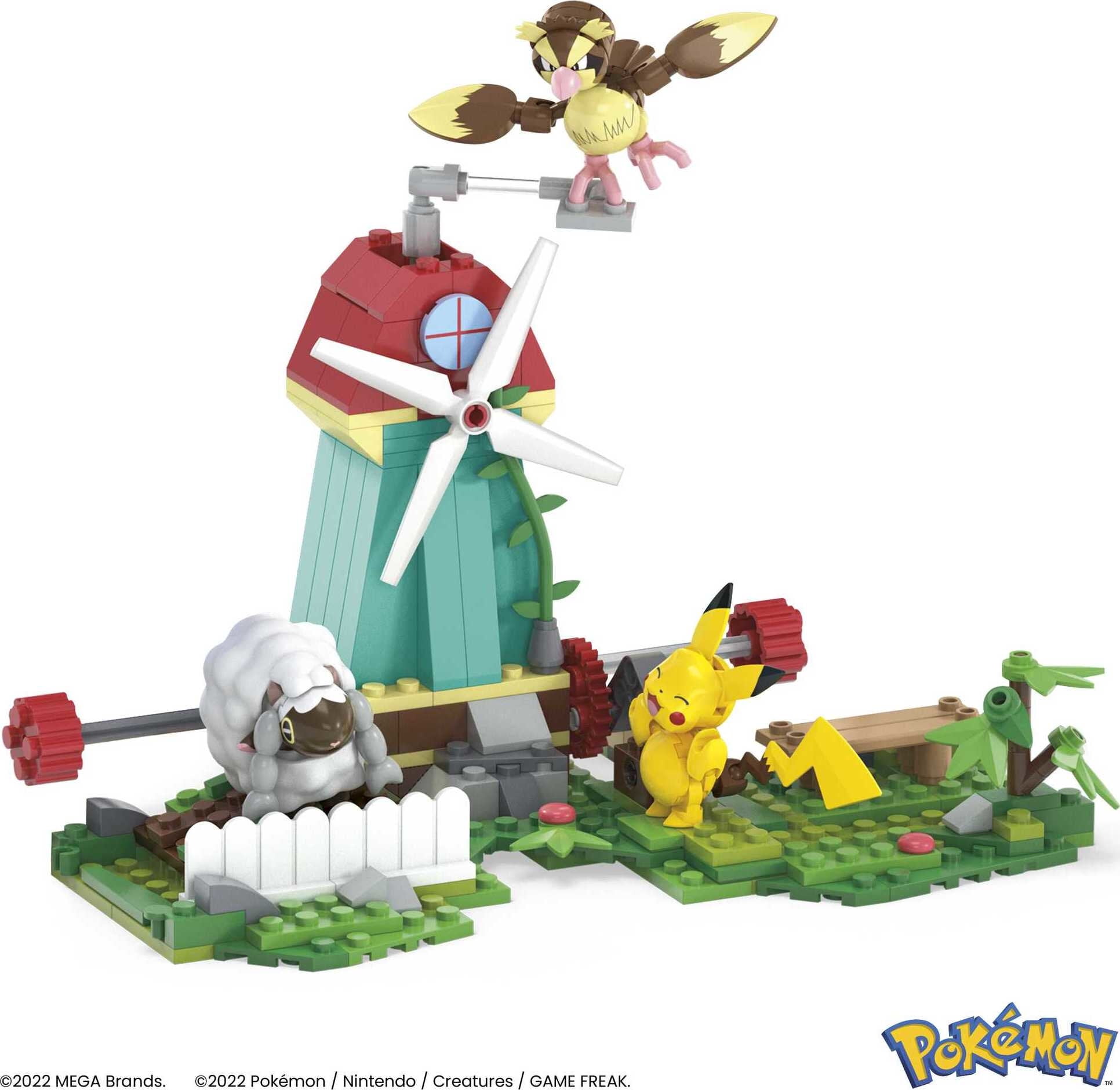 MEGA Pokemon Countryside Windmill with Action Figures, Building