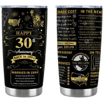 Happy 30th Anniversary Wedding Gifts for Men Women 30th Anniversary Tumbler 30 Years Wedding Gifts for Couple Wife Husband Back in 1994 Stainless Steel Vacuum Insulated Tumbler 20 oz