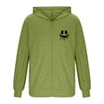 thumbnail image 4 of Kakii Men's Graphic Monster Hoodie with Arm Zipper Vents, Black Full Zip Sweatshirt with Side Ventilation & Front Pocket, 4 of 6