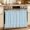 Blue, variant on Oven Skirt Curtain for Kitchen 20x27 Inch, Gray Thin Lines Oven Curtain with 8 Ribbon Ties & Ruffle Trim, Stove Skirt Curtain Dishwasher for Cabinets Over Sinks Modern Striped Minimalist