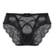 thumbnail image 1 of Gibobby Ropa Interior Elástica para Mujer Ropa interior de talla grande de encaje sexy Ahueca hacia fuera la espalda de malla Bragas de mujer delgadas de cintura(Negro， XXL), 1 of 4