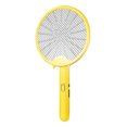 thumbnail image 2 of Nkmbld Portable Mosquito Swatter Two-in-one Rechargeable Household Foldable Electric Fly Swatter Racket for Garden, Patio, Backyard, Fly Zapper for Home Use, Yellow, 2 of 7