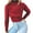 Red, variant on comerut Women Blouse Solid Color Keep Warm Streetwear Casual Knitted Jumper for Going Out