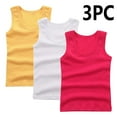 thumbnail image 2 of GigrtiJin Toddler Children Multipack Cotton Vest Solid Color Sleeveless Crew Neck Sport Tank Tops Sweatproof Comfy Blouse 3 Piece, 2 of 3