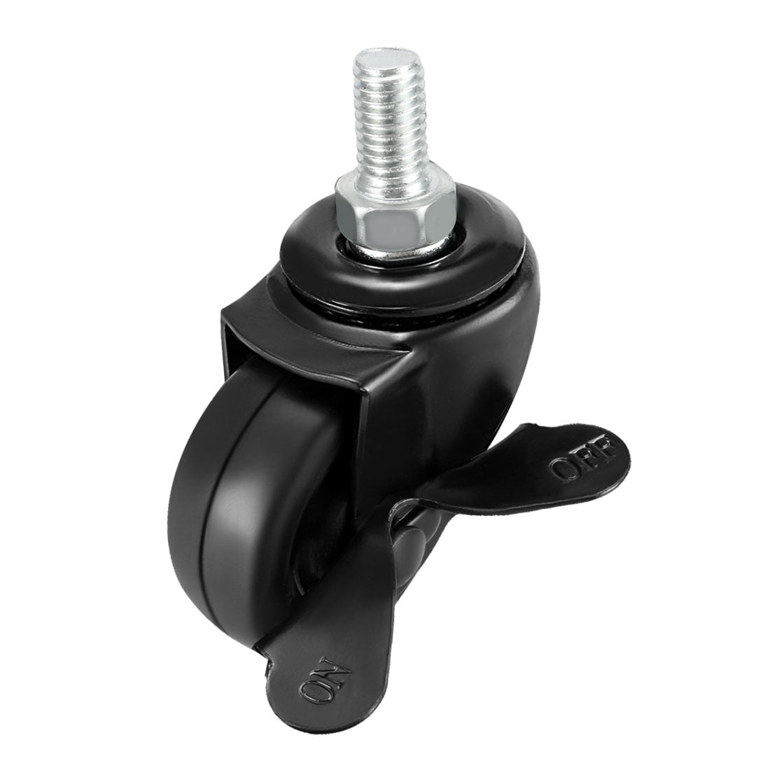 4 Pieces 2-inch Solid Rubber Swivel castors Wheels with Threaded Wheels M8 x 15 mm 360 Degrees Black Capacity 44 lb Each 4 Pieces 2-inch Solid Rubber Swivel castors Wheels with Threaded Wheels M8 x 15 mm 360 Degrees Black Capacity 44 lb Each