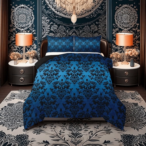Erosebridal Paisley Mandala Bedding Twin Comforter Set,Bohemian Southwestern Down Comforter,Exotic Style Decor,Reversible,Lightweight,2-Piece