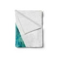 thumbnail image 2 of Virgo Soft Flannel Fleece Throw Blanket, Virgo Watercolor Abstract Triangle Background Culture Inspiration, Cozy Plush for Indoor and Outdoor Use, 50" x 70", Sea Green Blue White, by Ambesonne, 2 of 5