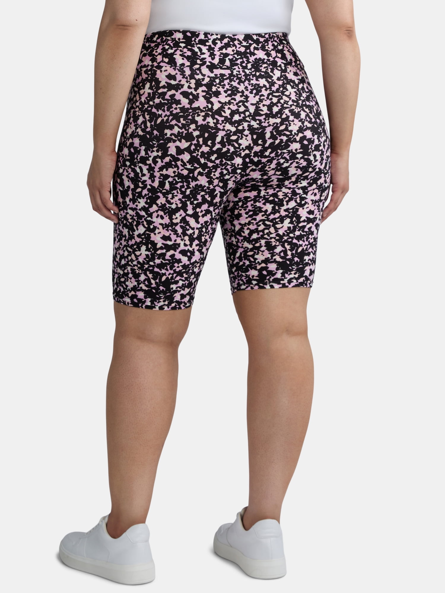 Terra & Sky Women’s Plus Size Bike Shorts, 10" Inseam, 2-Pack, Sizes 0X-4X