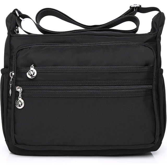 Sacs à Main en Nylon pour Femmes Sac à Main avec Poches et Compartiments Sacs à Main avec Beaucoup de Poches Sac Bandoulière Décontracté à Multiples Poches