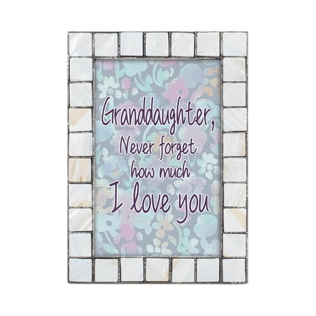 Granddaughter Love Greybrush 5 x 7 Mother Of Pearl Photo Frame