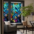 thumbnail image 2 of Colorful Flower Bird Stained Glass Window Film Non-adhesive Uv Blocking Heat Insulation Decorative Static Cling, 2 of 7