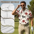 thumbnail image 5 of Binienty Equestrian Rose His and Hers Matching Golf Outfit Set Quick Dry 1/4 Zip Men's Short Sleeve Shirt & Women's Skort, Summer Athletic Wear for Golf, Tennis, Pickleball, 5 of 7