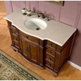 thumbnail image 2 of Silkroad Exclusive Transitional Cream Marfil Marble Bathroom Vanity- Single Sink - 48 in. Wide, 2 of 3