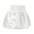 thumbnail image 4 of Dvprdro Women Mini Skirt Summer Fashion High Waist Puffy Short Skirt Casual Ruffle Flared A-Line Beach Skirt White Sizes XL, 4 of 5