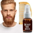 thumbnail image 3 of Beard Oil and Wooden Comb Grooming Kit for Men to Brush and Straighten Perfect for Beards & Mustache, Mens Straightener Care Set, 100% Natural Conditioner, Balm, Softener, 3 of 6