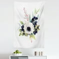 thumbnail image 1 of Flowers Tapestry, Watercolor Vintage Bouquet Wild Petals and Berries Summer Romance, Fabric Wall Hanging Decor for Bedroom Living Room Dorm, 5 Sizes, Dark Blue Grey Green Rose, by Ambesonne, 1 of 1