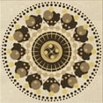 thumbnail image 1 of Ahgly Company Indoor Square Patterned Khaki Gold Area Rugs, 6' Square, 1 of 6