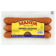 Angle View: Manda Fine Meats Smoked Sausage, 16 Oz.