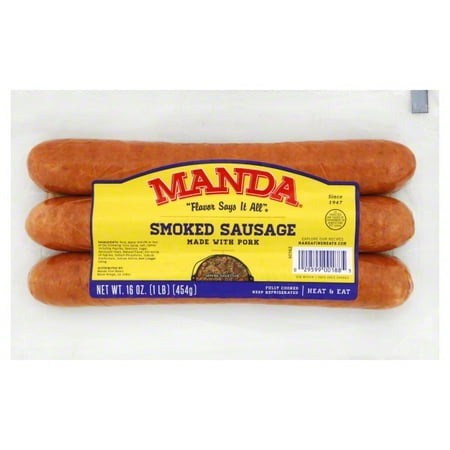 Manda Fine Meats Smoked Sausage, 16 Oz.