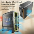 thumbnail image 4 of Okinos Cypress 7 ATX Mid Tower Tempered Glass Side Panel 4 x 120mm PWM Fans Genuine Walnut Wood Case, 4 of 9