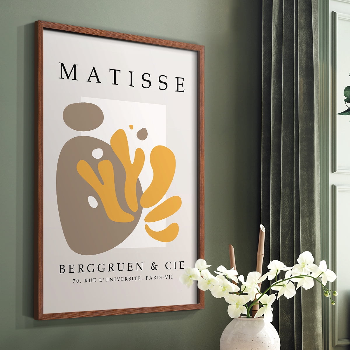 Matisse CXL Framed Print in Brown Solid Wood 11 x 14 Framed Print