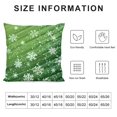 thumbnail image 5 of YINGXI Throw Pillow Cover, Pillowcase Green Striped Background Enjoy Winter Holiday Cushion Cover Decor Sofa 20x20in, 5 of 5