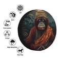 thumbnail image 4 of Zufioo Banana Leaf Meditating Gorilla Print Car Tire Dust Cover, Adjustable Tire Protector Cover Anti-UV, Car Accessories for Trucks, SUVs, Vans-17 inch, 4 of 6