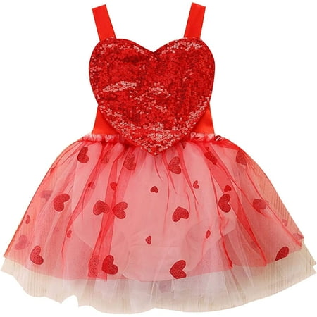 

QWZNDZGR Summer Girl Clothing Newborn Infant Baby Girls Autumn Valentne s Day Sleeveless Romper Bodysuit Dress Clothes