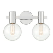 Chrome Two Light Bathroom Vanity from the Wright Collection