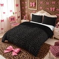 thumbnail image 2 of Meiyoeat Animal Cheetah Print Duvet Cover King, Minimalist Spot Pattern King Bedding, Dark Gray,3 Pieces,No Comforter,Black Reversible, 2 of 6