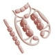 thumbnail image 2 of 2 rodillos masajeadores musculares de mano de 18 ruedas para relajar los músculos de las piernas. Rosa, 2 of 9