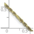 thumbnail image 3 of Avariah Solid 14K Yellow Gold 2mm Diamond-cut Milano Rope with Lobster Lock Chain - 20", 3 of 6