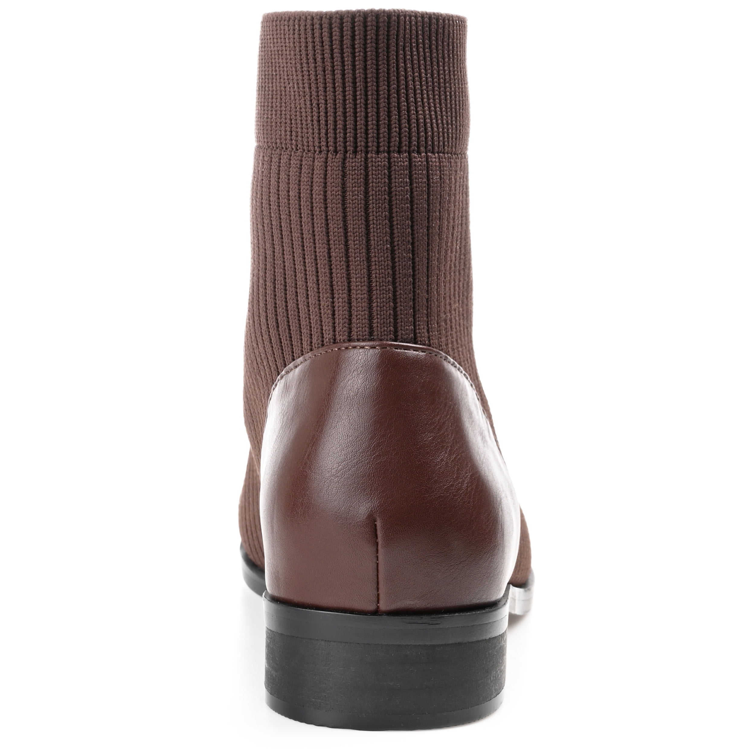 Journee Womens Bexlie Front Zip Stacked Heel Booties