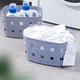 thumbnail image 5 of Almacenamiento y organización del baño, cesta de plástico para guardar artículos diversos del hogar, armario de escritorio, cesta rectangular pequeña, cesta transparente para el baño, estante para gua, 5 of 6