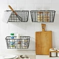 Hanging Kitchen Baskets For Storage Adhesive Sturdy Small Wire Storage