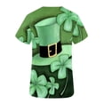 thumbnail image 4 of EGNMCR St Patricks Day Scrub Tops for Women Irish Print Scrub Tops with Pocket Summer Short Sleeve V Neck Holiday Tee Gnome Green Working Uniform V Neck Workwear Blouse T-shirt, 4 of 4