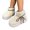Beige, variant on Women’s Fluffy Platform Ankle Snow Boots, Round Toe Lace Up Bow Decor Warm Lined Mini Winter Booties, Slip On Thick Sole Cold Weather Shoes Khaki 36