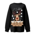 thumbnail image 5 of Pntutb Moda Mujer Manga Larga Cuello Redondo Estampado Navideño Tops Sueltos Blusa Sudaderas PNTUTB Pntutb-3483, 5 of 5