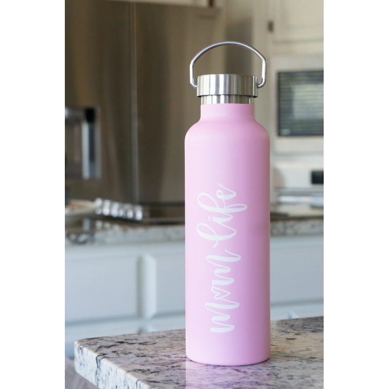 Water Bottle, Double Wall Stainless Steel Travel Tumbler 750ml 25oz  Insulated Thermos Wide Mouth for Hot & Cold Liquids, Travel Thermal Flask  for