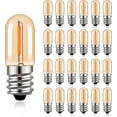 thumbnail image 1 of Bombilla LED E14, T16 0,6 W, luz nocturna con rosca Edison vintage, luz blanca cálida de 2200 K, no regulable, paquete de 25, 1 of 5