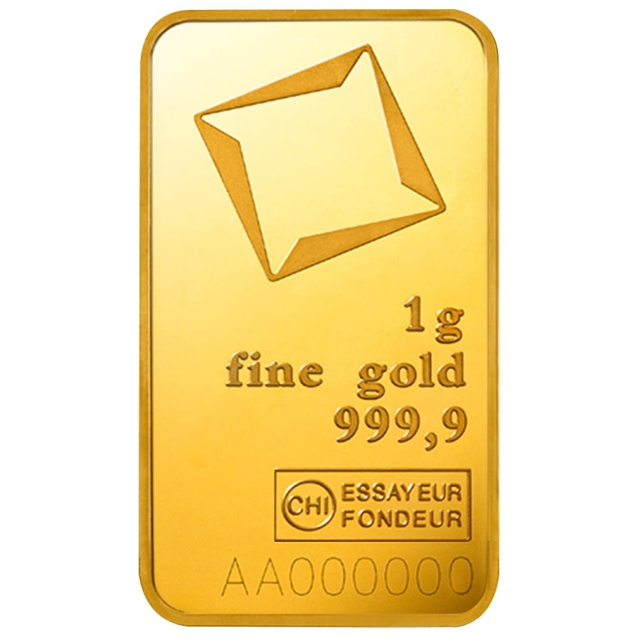 1 Gram Gold Bar Valcambi Suisse .9999 Fine (in Assay)