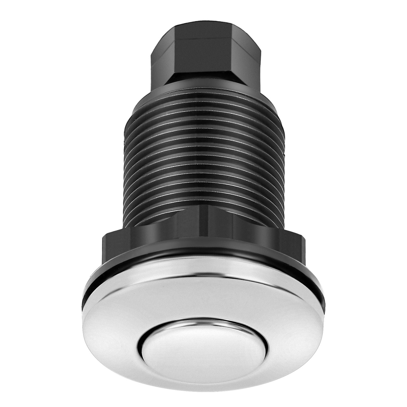 Garbage Disposal Air Switch Kit 2.5 Inch Button, Stainless Steel Cover 1.5m Air Tube, Sink Top Push Button for Kitchen Food Waste Disposal Up to 2HP