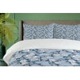 thumbnail image 4 of Ambesonne Botanical Duvet Cover Sets, Pastel Flourishing Petals, 2-Queen, Dimgray Pale Blue, 4 of 7