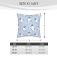 thumbnail image 2 of Velvet Decorative Throw Pillow Covers Set of 2, Soft Square Cushion Cover with Invisible Zipper Cute Rabbits Animal Printing, 16"x16", 2 of 6