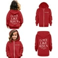 thumbnail image 5 of Kids Girl Hoodies Jesus Loves You Hoodies Long Sleeve Graphic Hoodies Warm Loose Pullover Top Winter Sweatshirts Teenage Girl Clothes 4-5 Years Cute&nbsp;Boy Girl&nbsp;Clothing, 5 of 8