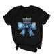 thumbnail image 5 of Blusas de Manga Corta para las Mujeres Divertida Impresión Cuello Redondo Camiseta Vintage, Blusas de Primavera para las Mujeres, 5 of 6
