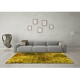 thumbnail image 3 of Ahgly Company Indoor Round Oriental Yellow Industrial Area Rugs, 6' Round, 3 of 4