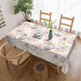 thumbnail image 5 of Pink Floral Tablecloth Shabby Chic Flower Rectangle Tablecloth Pink Rose Petal Floral Table Cover 60×84 Inch Washable Table Cloth for Kitchen Dining Room Party Decoration, 5 of 8