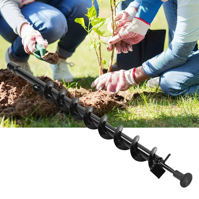 Hole Digger Auger, Ground Auger 6cm Blade Diameter 75cm Digging Length For Planting Tree